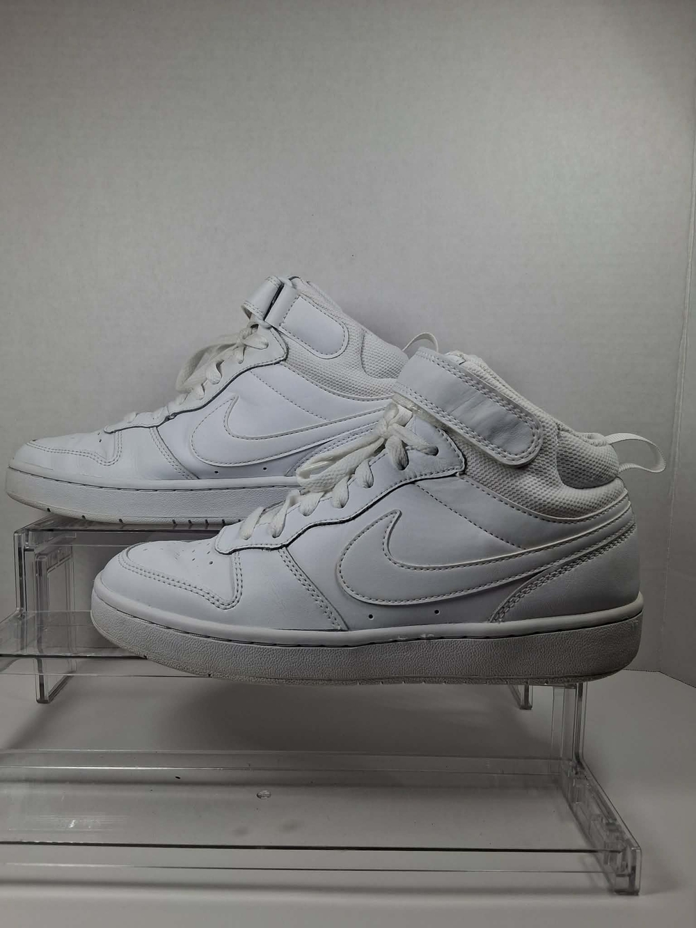 Nike Court Borough Mid 2 Mid Top Sneakers White Lace-Up Unisex Kids US 6.5